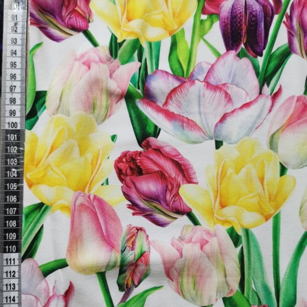 Tulip floral Cotton Lycra French Terry £16.50 pm 7