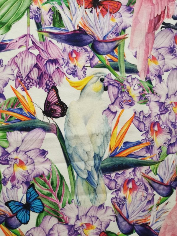 Tropical Bird Cotton Lycra French Terry £16.50 pm 8