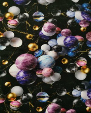 Marble Planets French Terry £16.50 pm