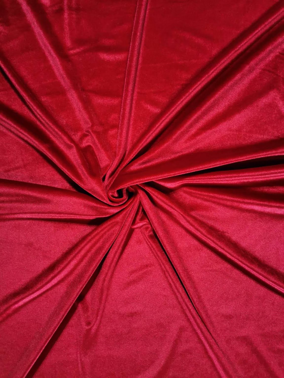 Red Velvet Plush Velour Spandex Fabric £12pm UKStretchFabrics