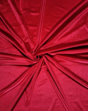 Red Velvet Plush Velour Spandex Fabric £12pm