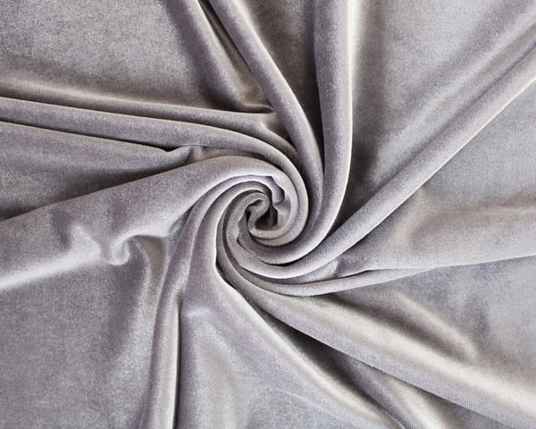 Silver Velvet Plush Velour Spandex Fabric £12pm 4