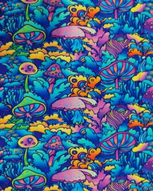 Psychedelic Magic Mushrooms Cotton Lycra Jersey £16.50 pm