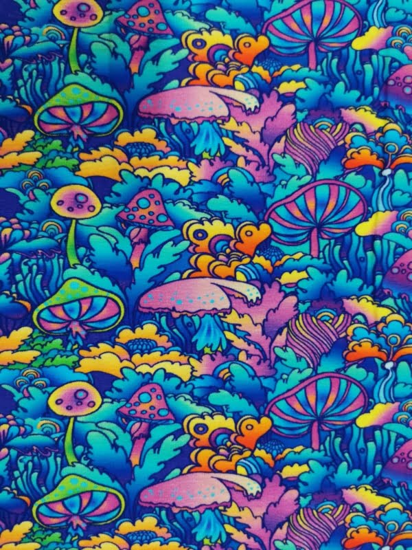 Psychedelic Magic Mushrooms Cotton Lycra Jersey £16.50 pm 4
