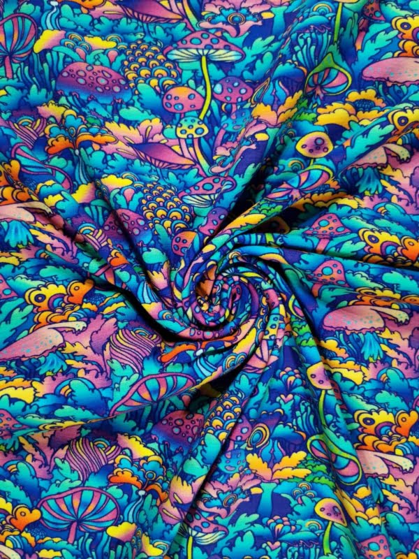 Psychedelic Magic Mushrooms Cotton Lycra Jersey £16.50 pm 11