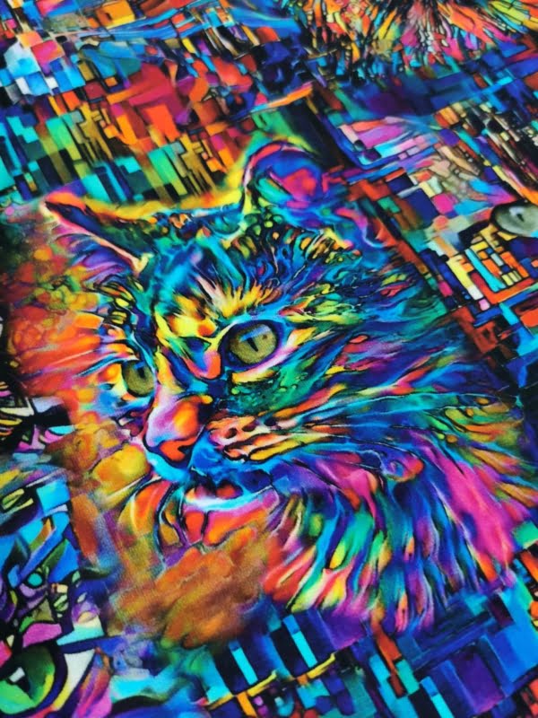 Mosaic Rainbow Cats Cotton Jersey £16.50pm (With Wholesale Pricing) 4