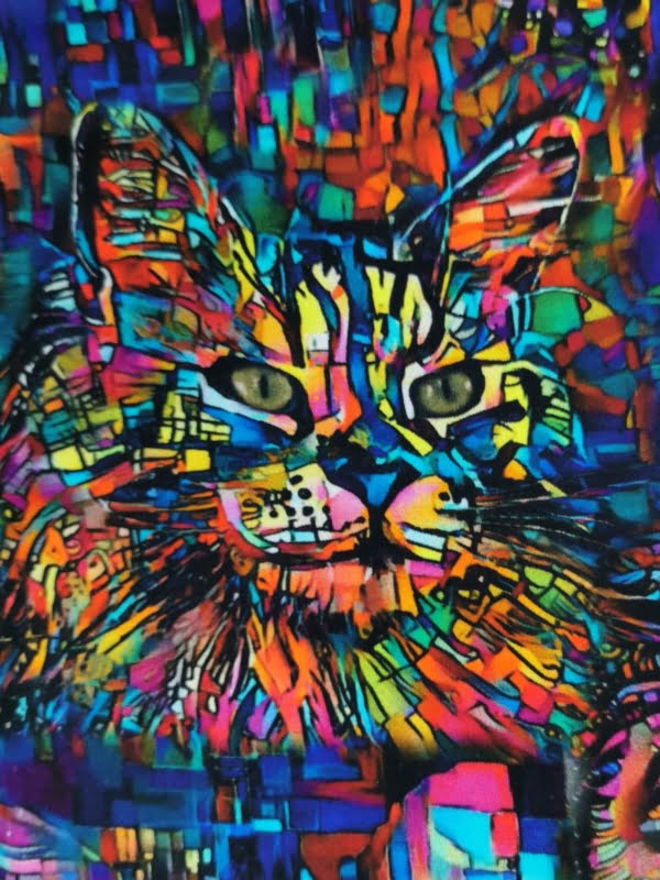 Mosaic Rainbow Cats Cotton Jersey £16.50pm (With Wholesale Pricing) 9
