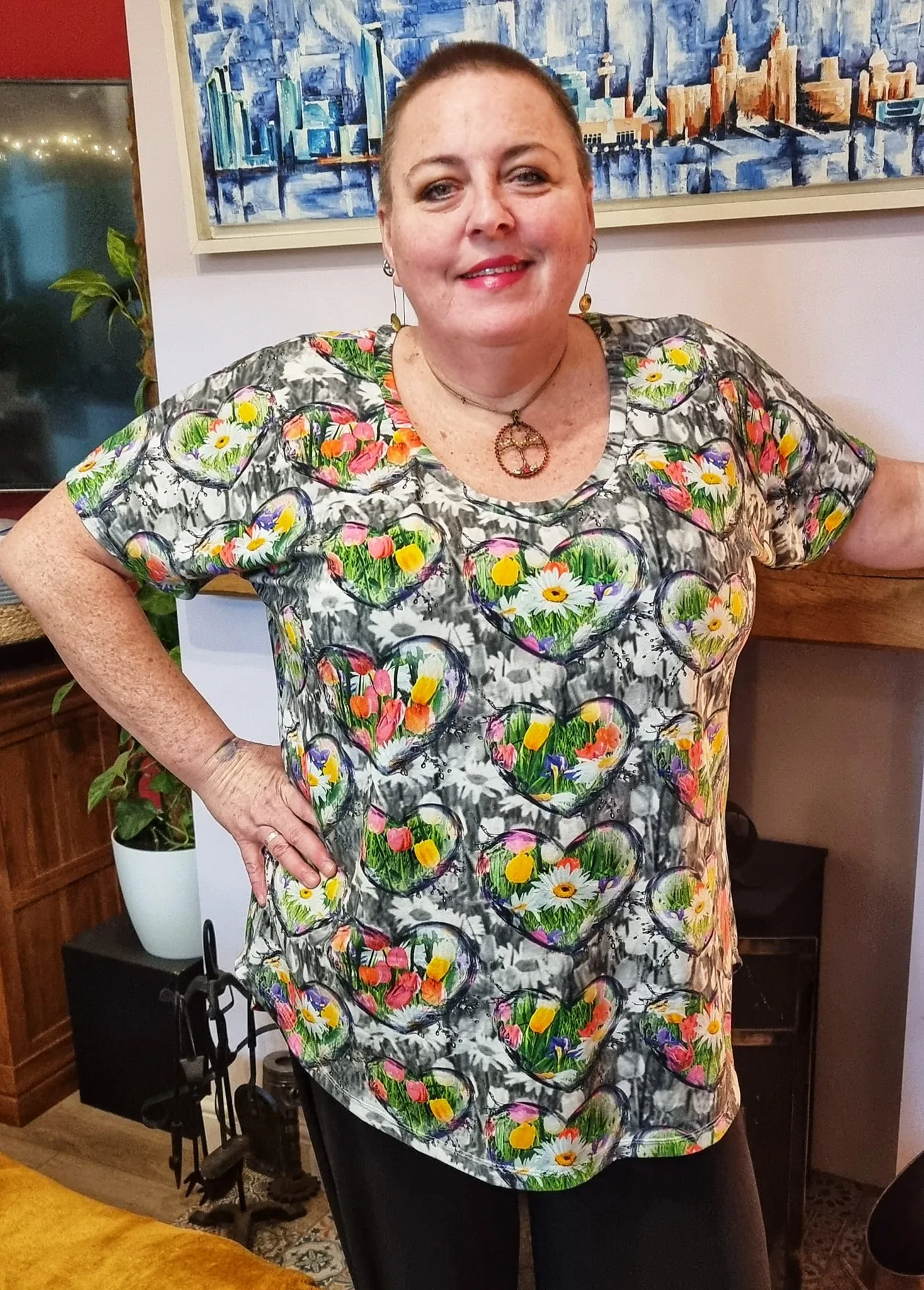 Floral Hearts Valentines Cotton Lycra Jersey Stretch Fabric £16.50 pm - Image 6