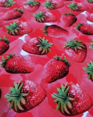 Fruity Strawberry Cotton Lycra Jersey £16.50pm