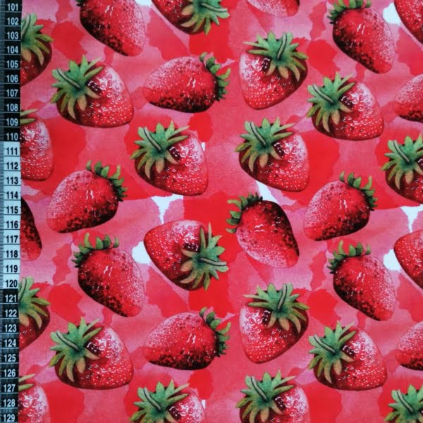 Fruity Strawberry Cotton Lycra Jersey £16.50pm 5