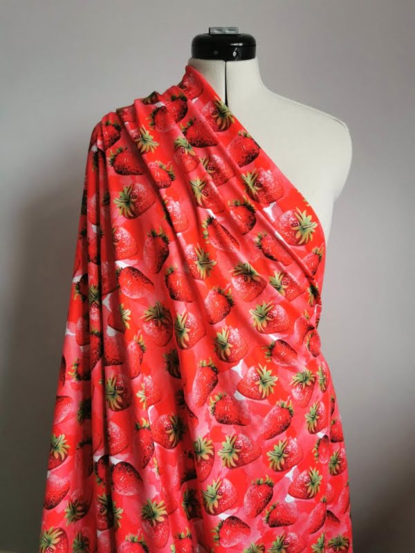 Fruity Strawberry Cotton Lycra Jersey £16.50pm 6
