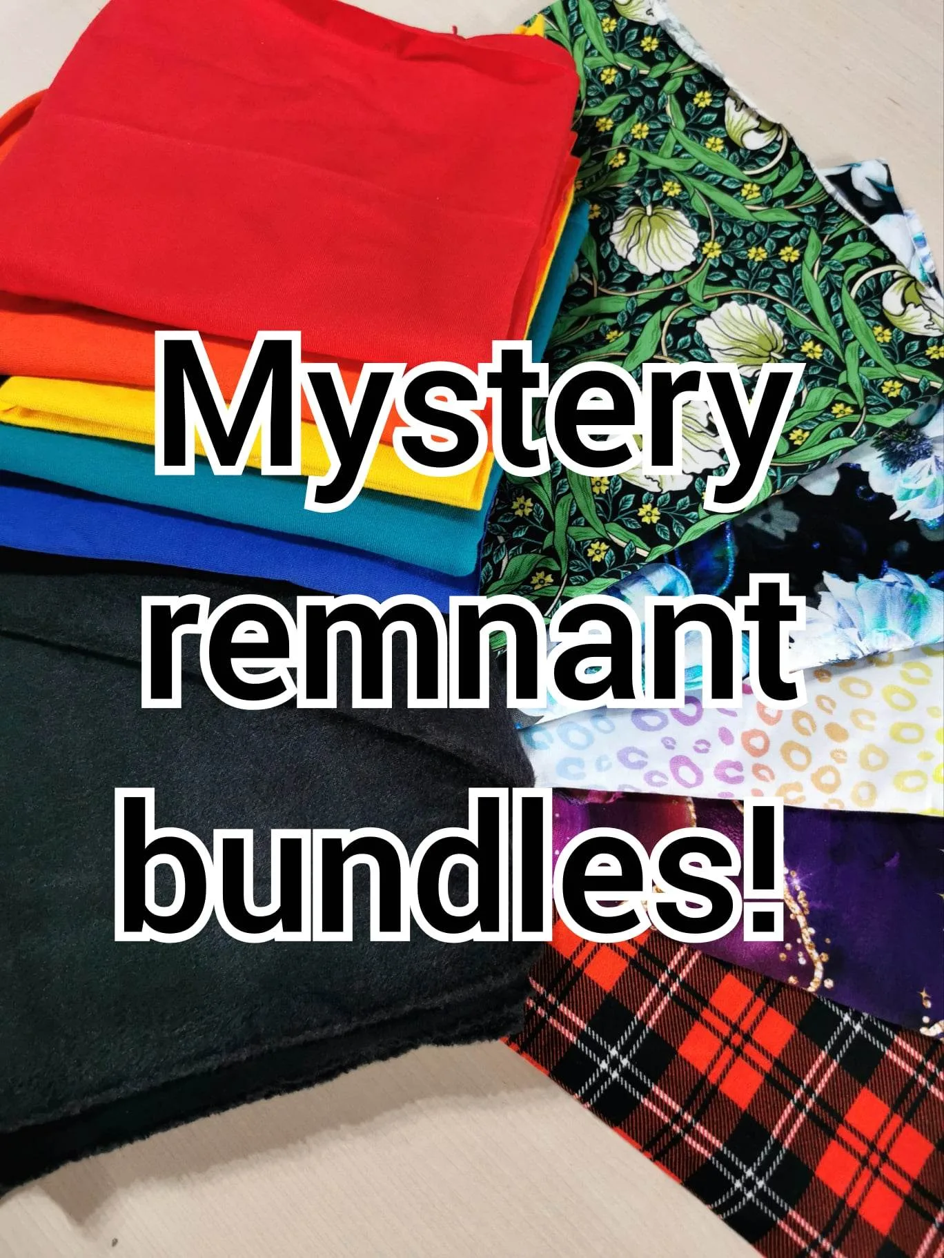Mystery Remnant Bargain Fabric Bundle 4 Mystery Remnant Bargain Fabric Bundle