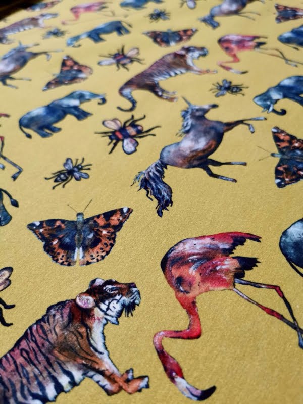Mustard Zoo Animals Jersey Fabric £15pm 8