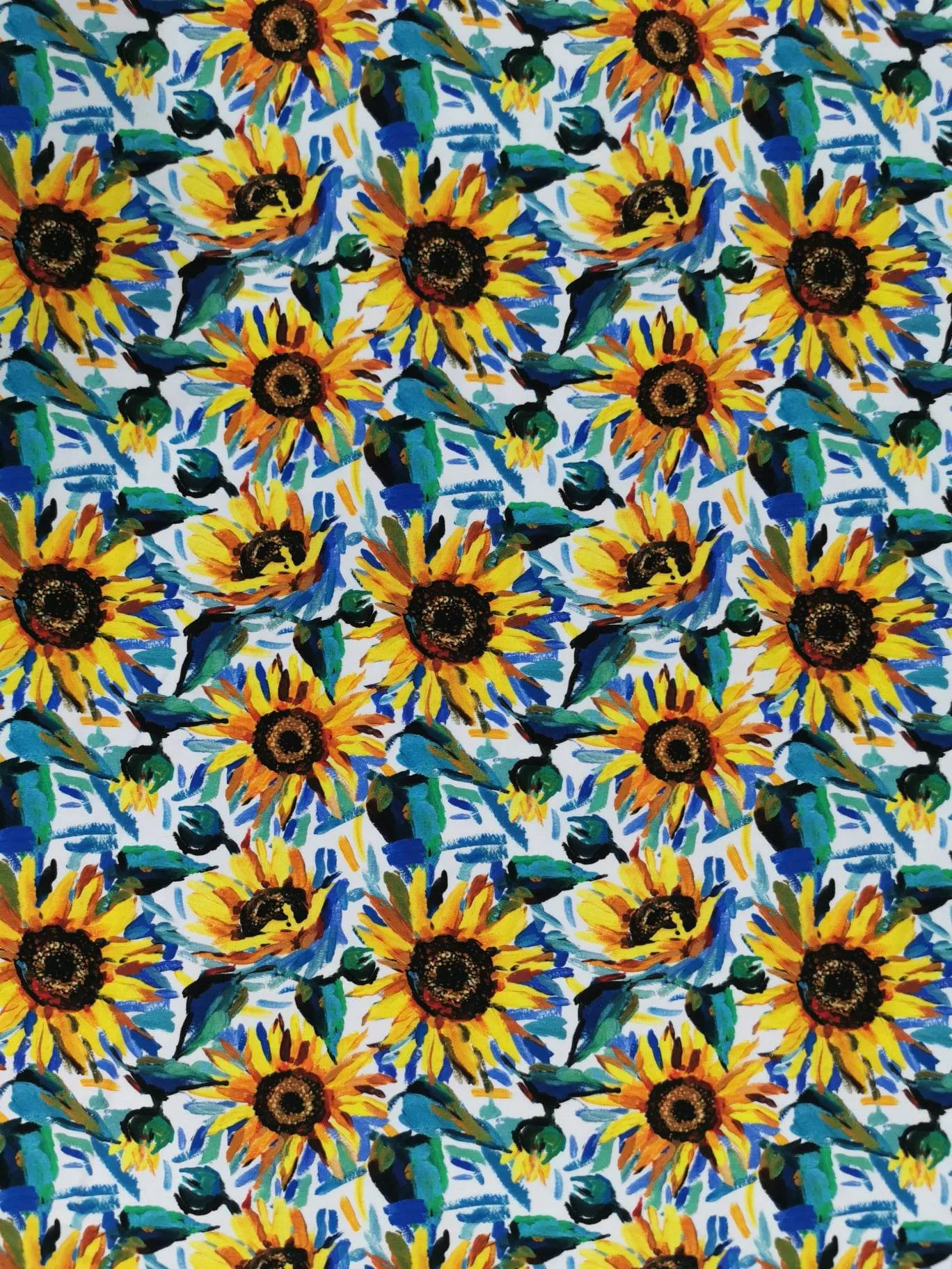 Irresistible Bamboo Jersey Summer Sunflower Fabric £16.50pm (With Wholesale Pricing) 20 Bamboo Jersey Summer Sunflower Fabric
