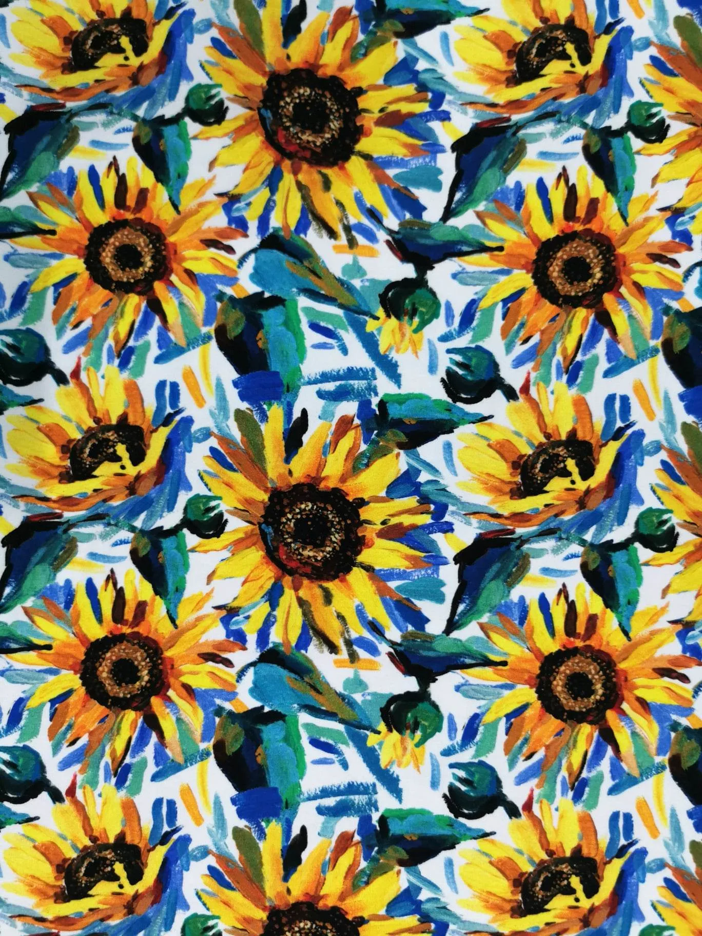 Irresistible Bamboo Jersey Summer Sunflower Fabric £16.50pm (With Wholesale Pricing) 19 Bamboo Jersey Summer Sunflower Fabric