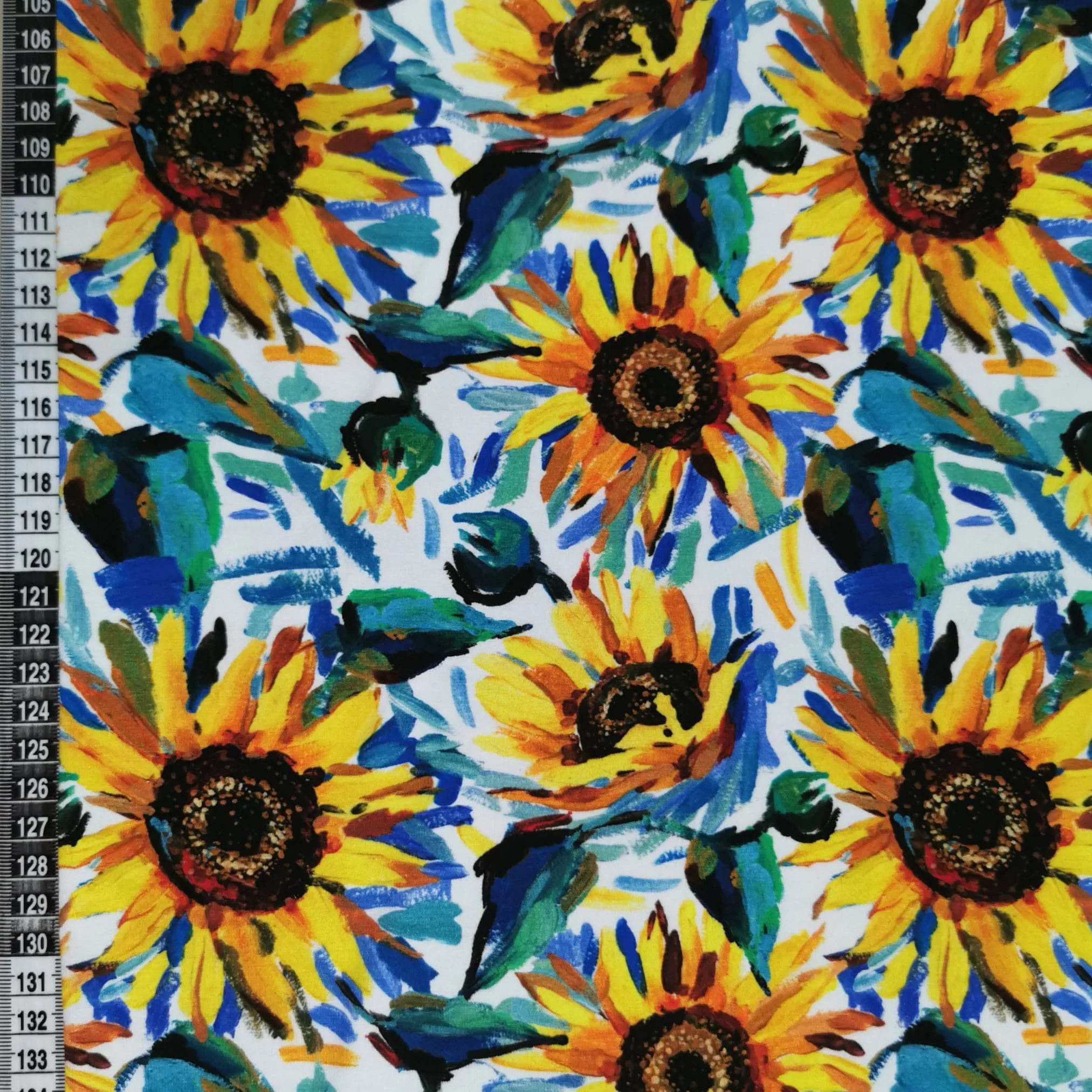 Irresistible Bamboo Jersey Summer Sunflower Fabric £16.50pm (With Wholesale Pricing) 6 Bamboo Jersey Summer Sunflower Fabric