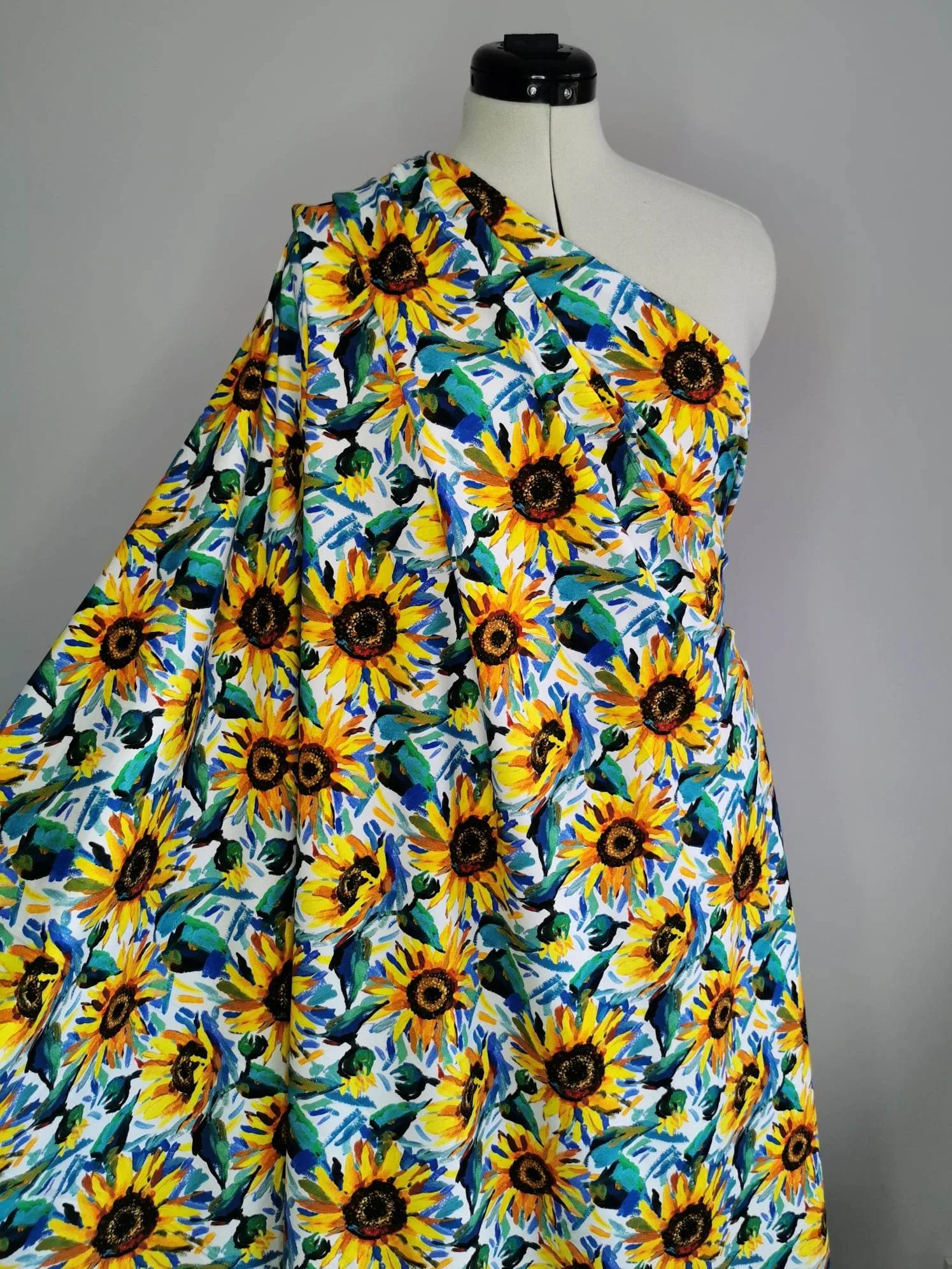 Irresistible Bamboo Jersey Summer Sunflower Fabric £16.50pm (With Wholesale Pricing) 5 Bamboo Jersey Summer Sunflower Fabric