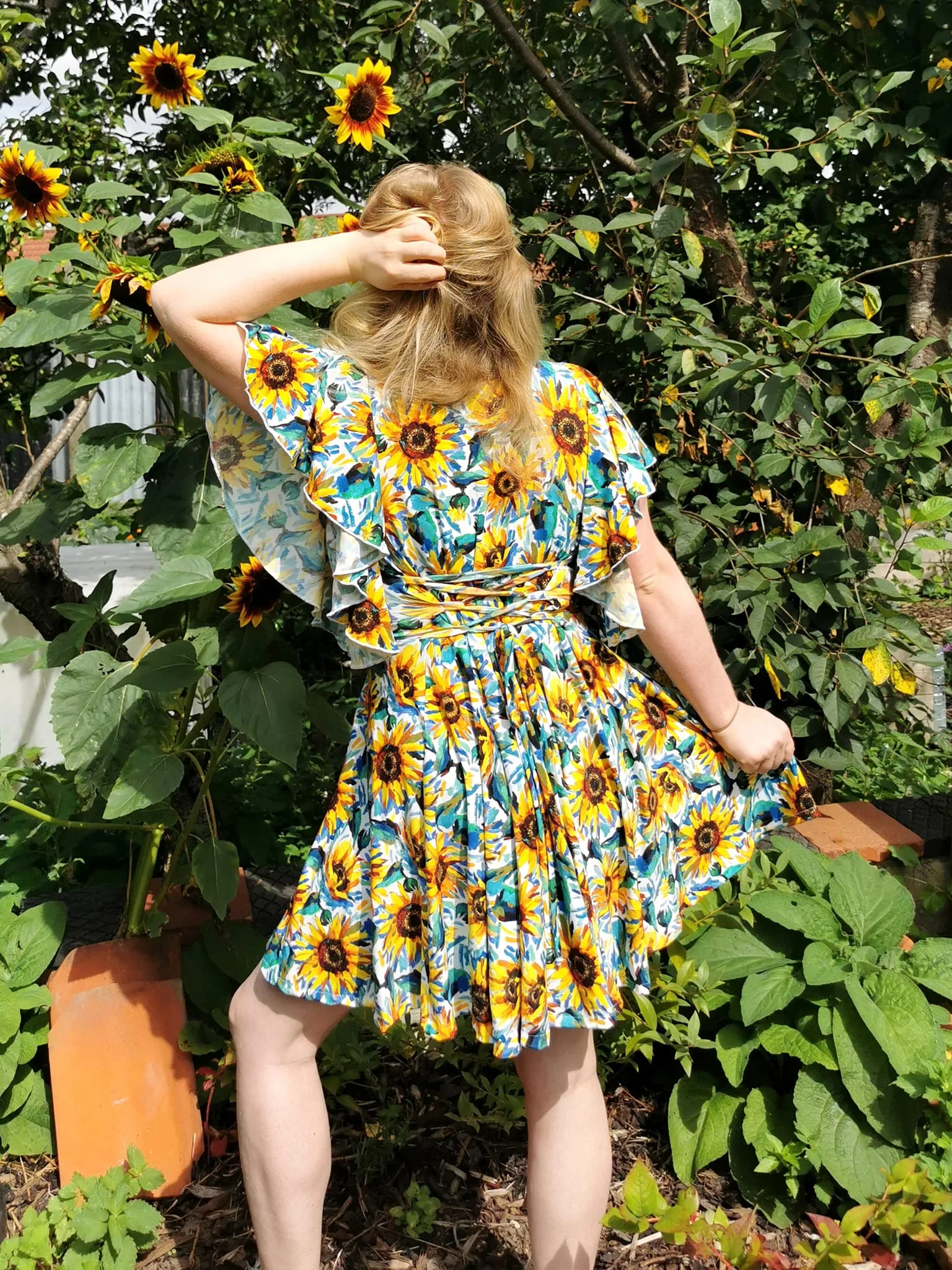 Irresistible Bamboo Jersey Summer Sunflower Fabric £16.50pm (With Wholesale Pricing) 7 Bamboo Jersey Summer Sunflower Fabric