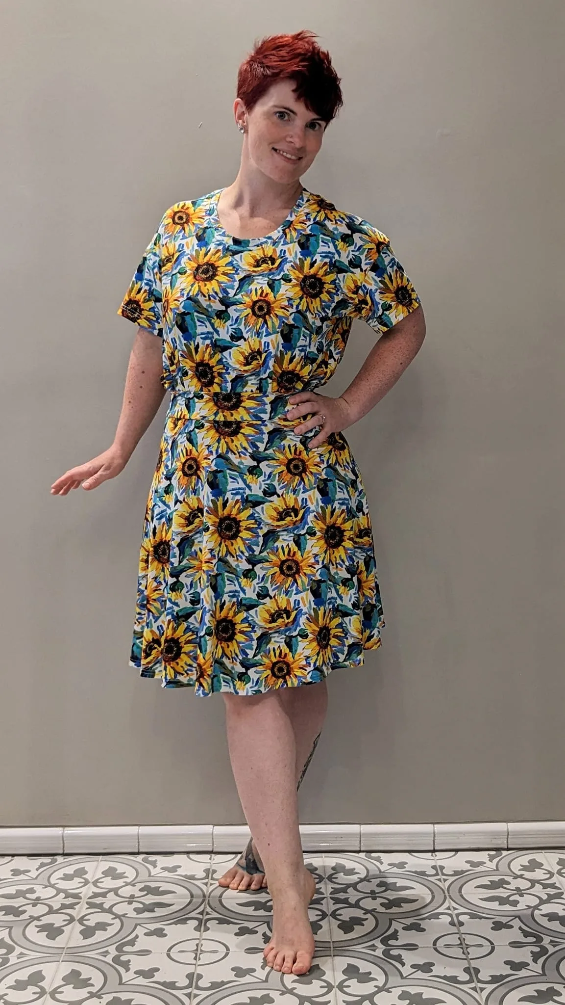 Irresistible Bamboo Jersey Summer Sunflower Fabric £16.50pm (With Wholesale Pricing) 22 Bamboo Jersey Summer Sunflower Fabric