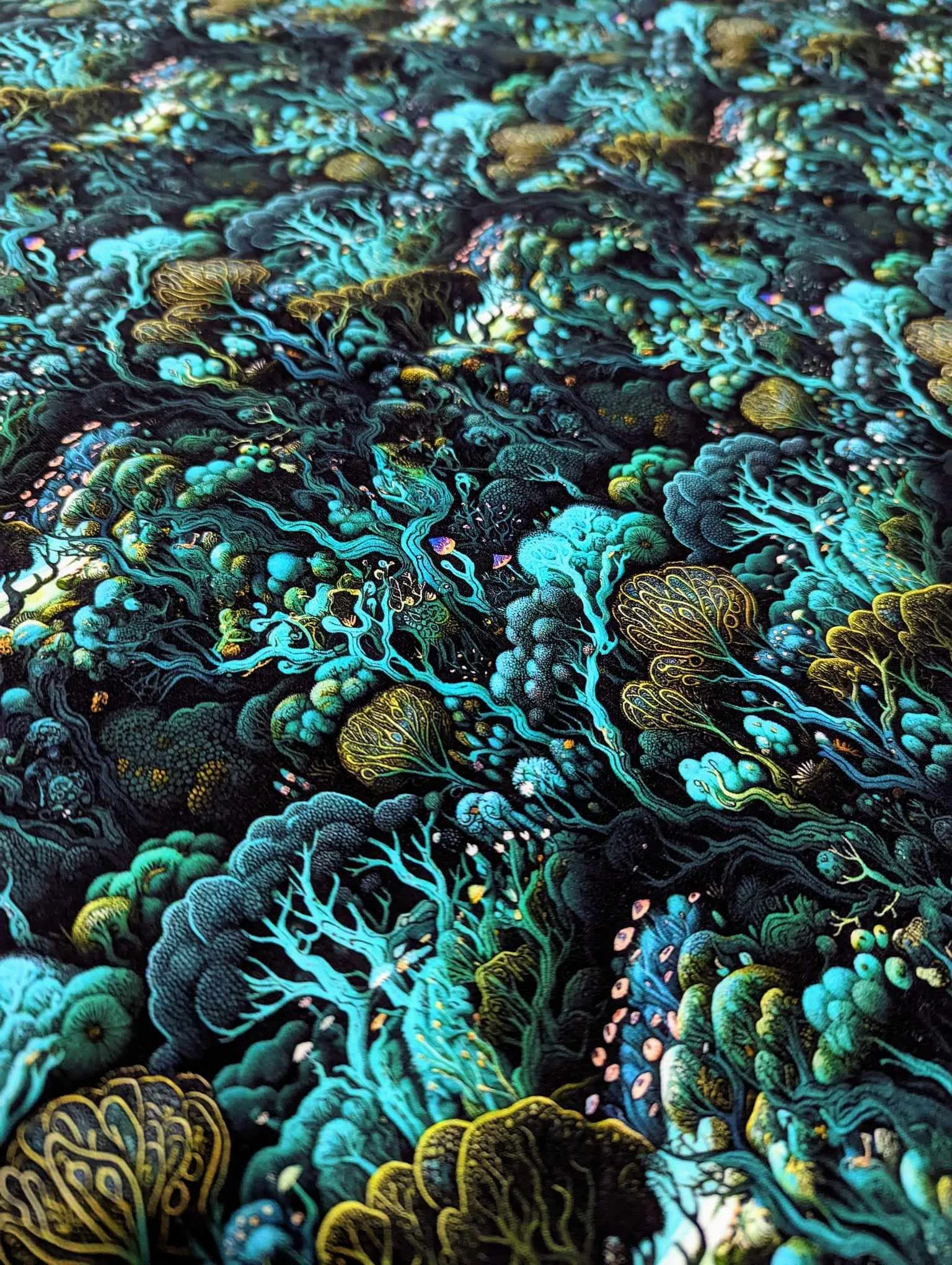 Green Forest French Terry Stretch Knit Fabric