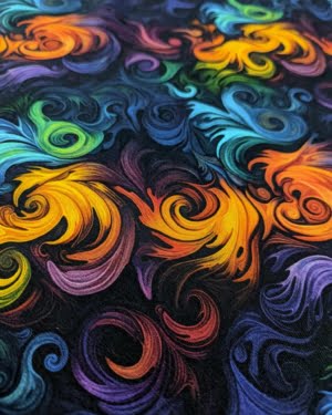 Curl Swirl Cotton Lycra Jersey Fabric £16.50pm