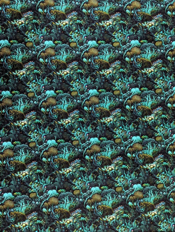 Green Forest French Terry Stretch Knit Fabric