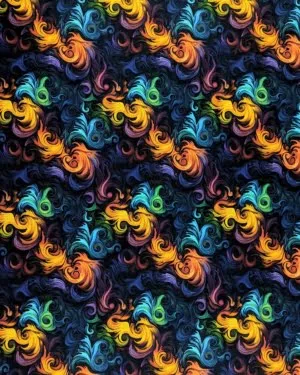 Curl Swirl Cotton Lycra Jersey Fabric £16.50pm 2 Curl Swirl Cotton Lycra Jersey Fabric £16.50pm