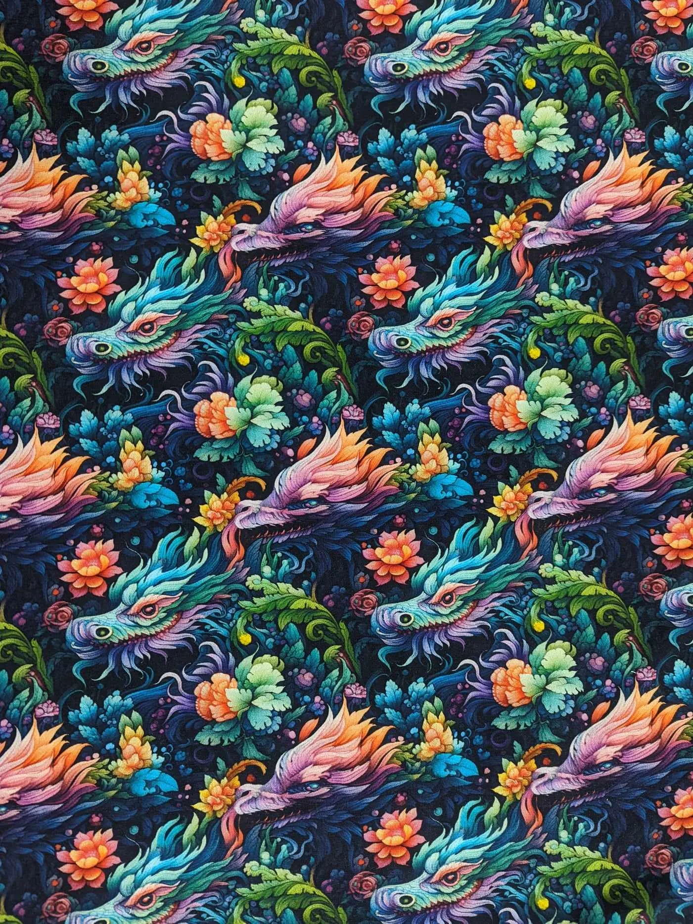 Dragon Cotton Lycra Jersey stretch knit Fabric