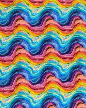 Rainbow Swirl Cotton Lycra Jersey Fabric £16.50pm