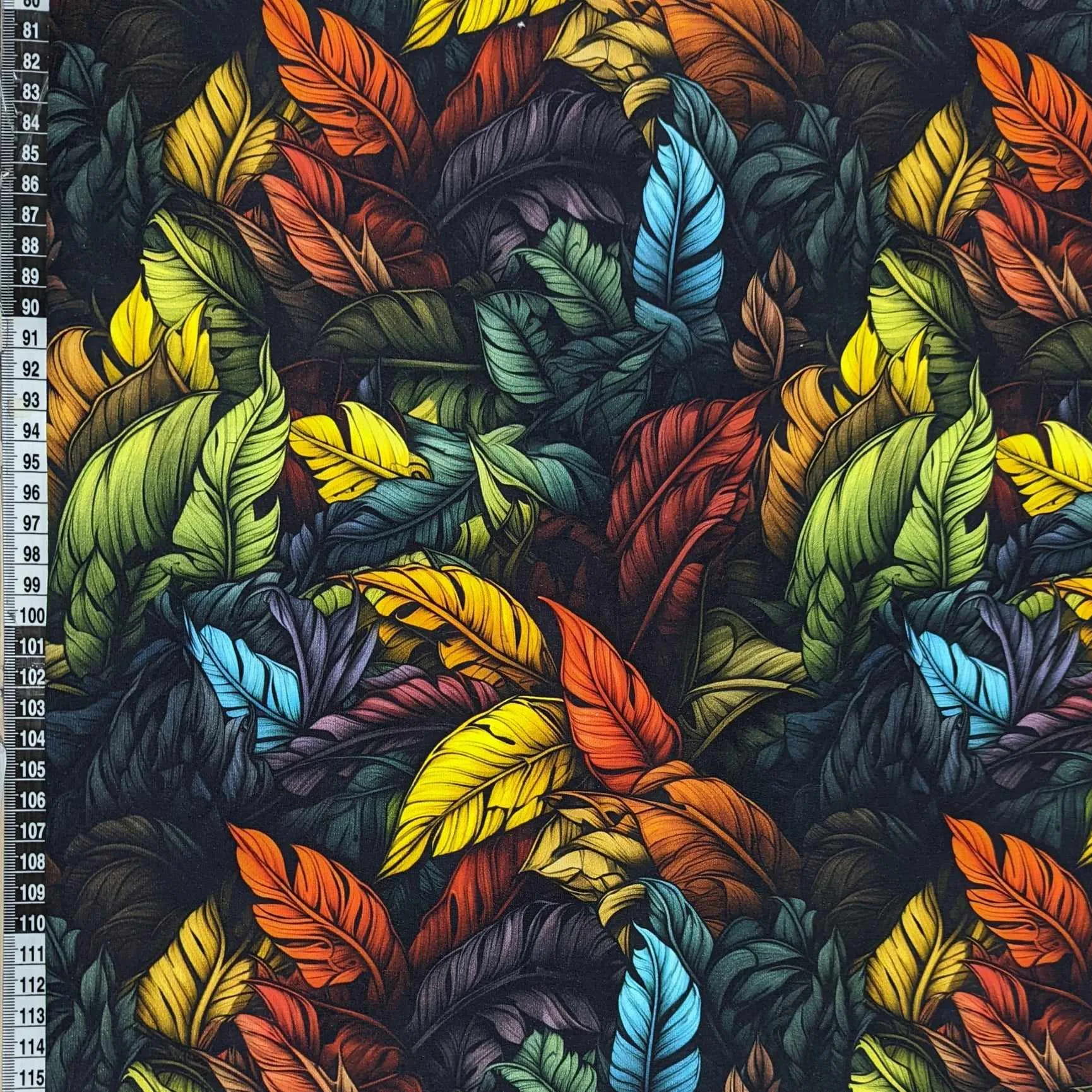 Leaf French Terry Stretch Knit Fabric