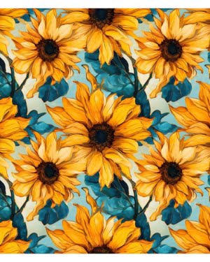 PREORDER Gilded Sunflower Jersey Fabric Due May 2024 £16.50pm