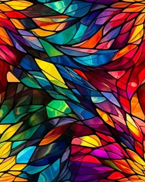 PREORDER Stained Glass Floral Jersey Fabric Due May 2024 £16.50pm