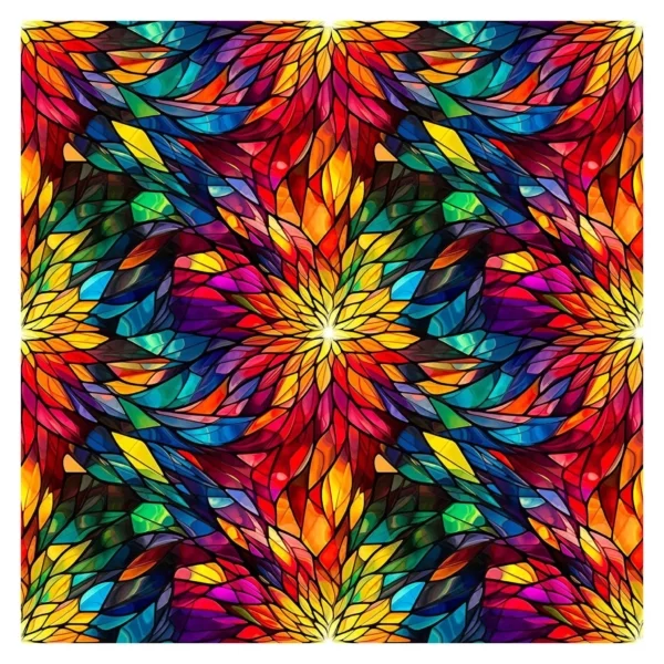 PREORDER Stained Glass Floral Jersey Fabric Due May 2024 £16.50pm 5