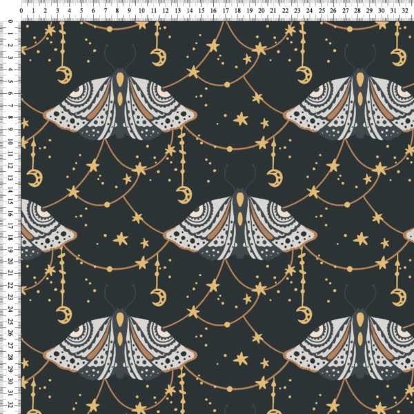 PREORDER Witchy Moths Jersey Fabric Due May 2024 £16.50pm 5