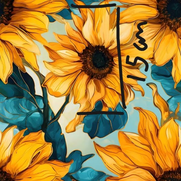 PREORDER Gilded Sunflower Jersey Fabric Due May 2024 £16.50pm 6