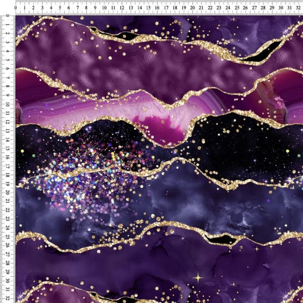PREORDER Purple Glitter Horizon Jersey Fabric Due May 2024 £16.50pm 5
