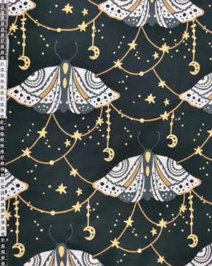 Witchy Moths Jersey Fabric £16.50pm