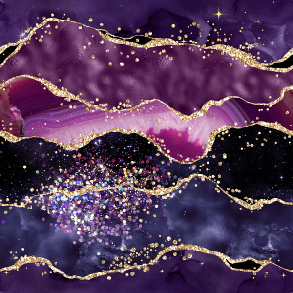 PREORDER Purple Glitter Horizon Jersey Fabric Due May 2024 £16.50pm 4