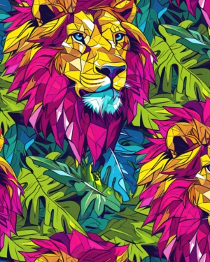 PREORDER Mosaic Lion Jersey Fabric Due June 2024 £16.50pm