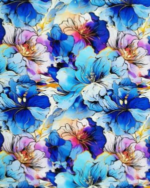 Floral Watercolour Jersey Fabric £16.50pm