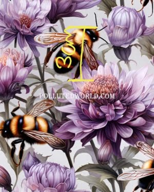 PREORDER Purple Floral Bee Jersey Fabric Due July 2024 £16.50pm