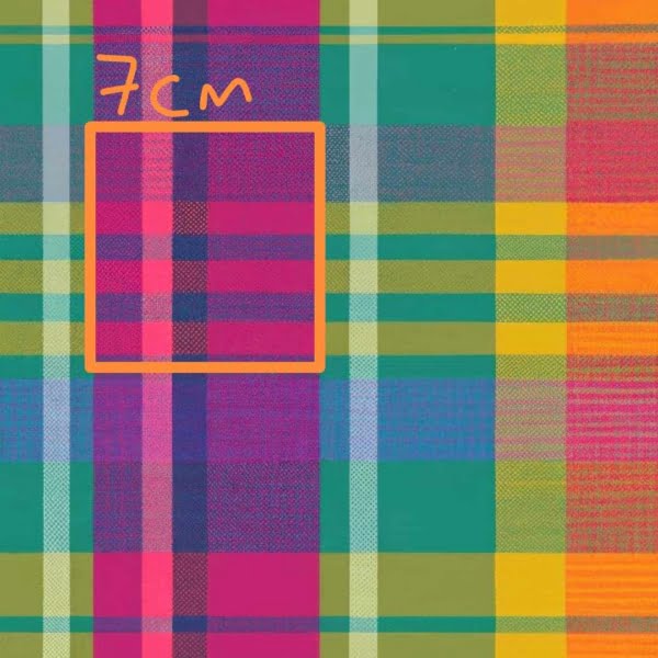 FLAWED – See pictures Rainbow Tartan French Terry Fabric SALE £14pm 11