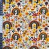 Cute autumb colours in this boho rainbow deisgn, which has been digitally printed on Stretch Cotton Jersey Fabric
