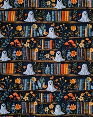 1m Piece Boo Book French Terry Fabric £18pm