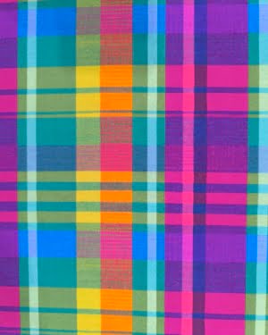 Rainbow Tartan Jersey Fabric £16.50pm