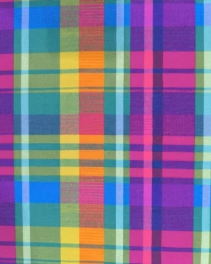 Rainbow Tartan French Terry Fabric £18pm