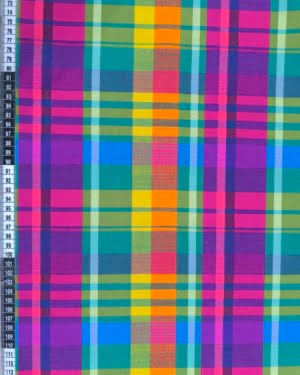 Rainbow Tartan Jersey Fabric £16.50pm