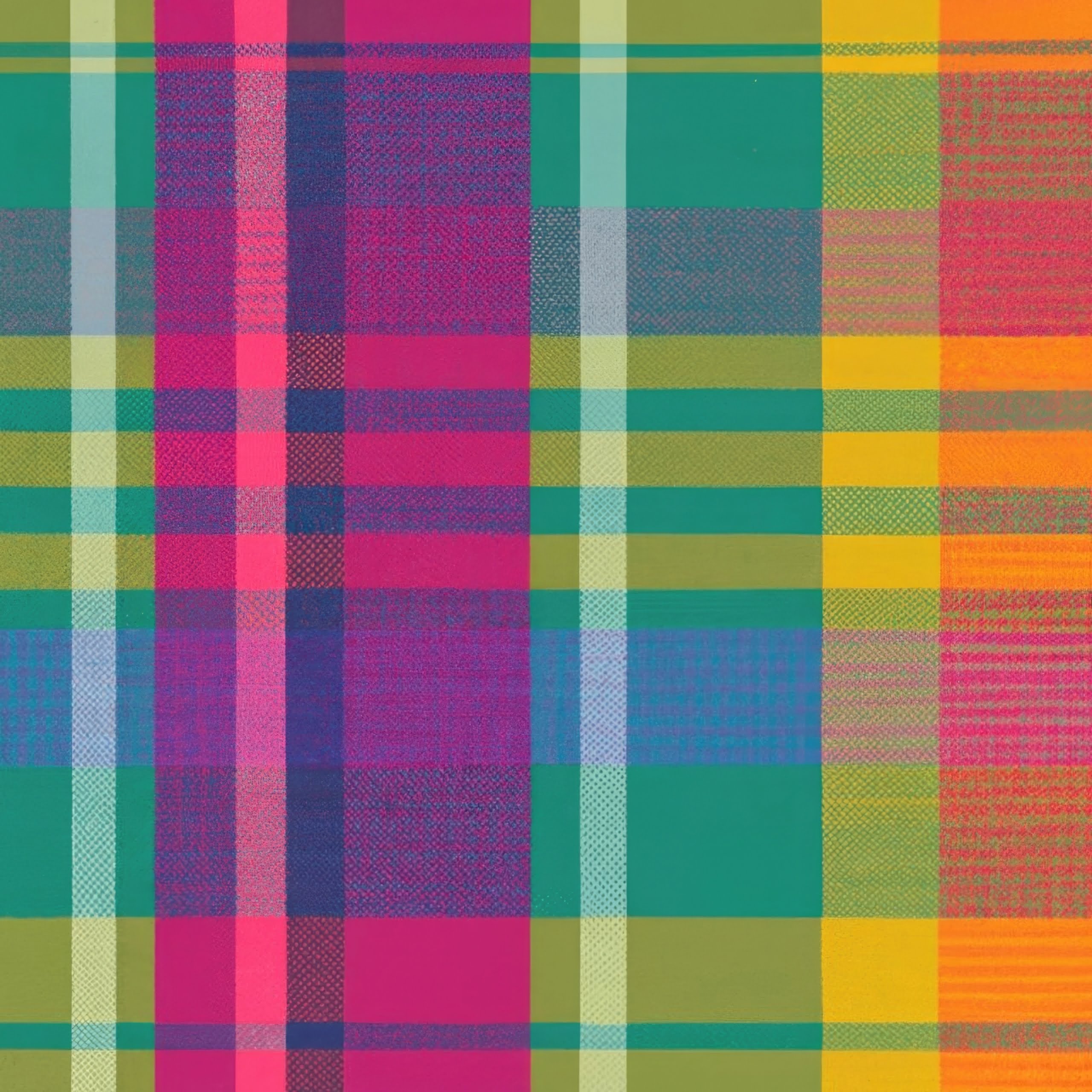 PREORDER due August Rainbow Tartan Jersey Fabric £16.50pm ...