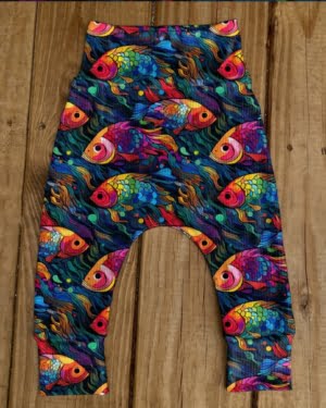 PREDORDER due Nov Rainbow Fish Squish Fabric £17 pm