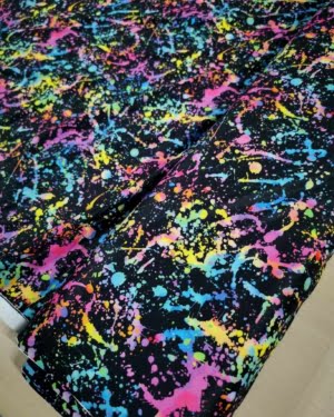 Paint Splatter Athletic, Active, Sports Fabric £17pm
